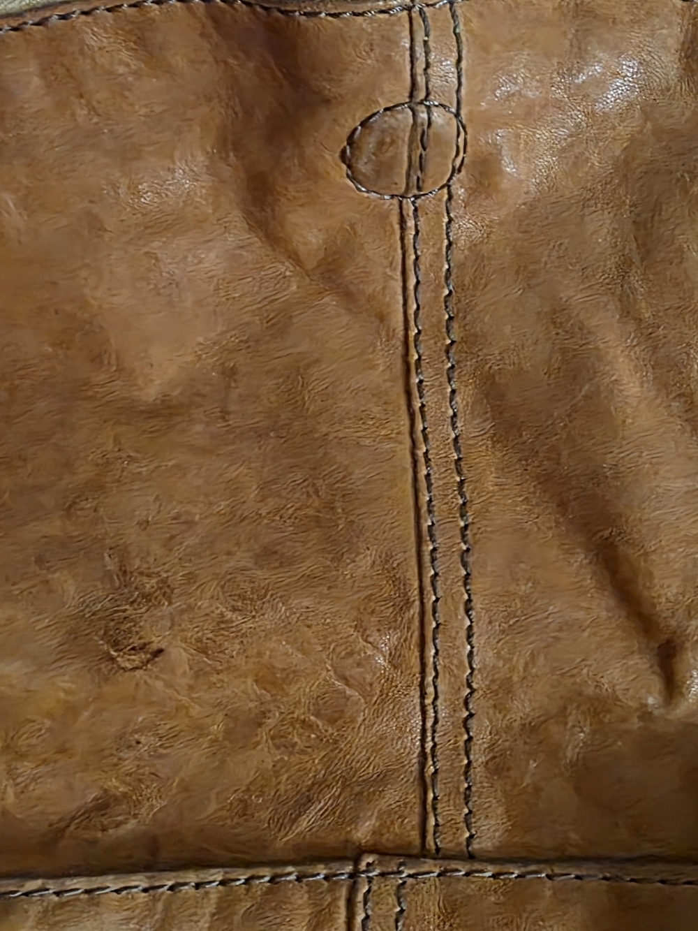 LUCKY Hobo Real Leather Shoulder Bag in Tan - Picture 4 of 15